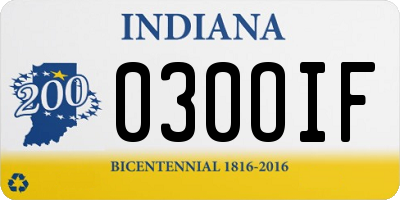 IN license plate 030OIF