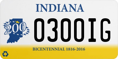 IN license plate 030OIG