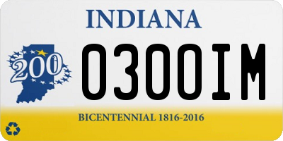 IN license plate 030OIM