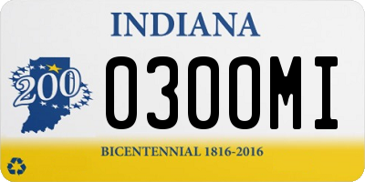IN license plate 030OMI
