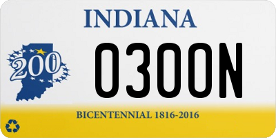 IN license plate 030ON