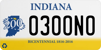 IN license plate 030ONO