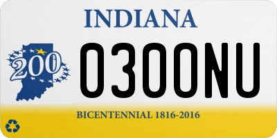 IN license plate 030ONU
