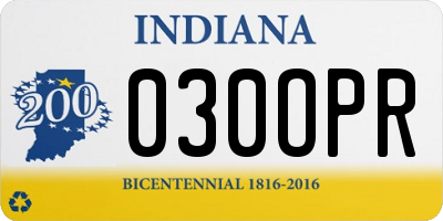 IN license plate 030OPR