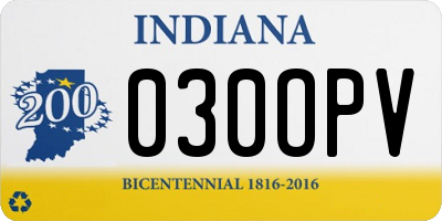 IN license plate 030OPV