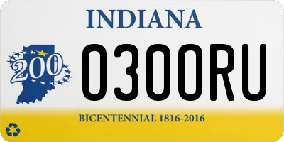IN license plate 030ORU