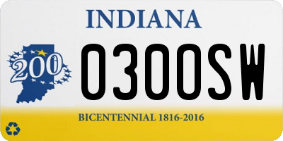 IN license plate 030OSW