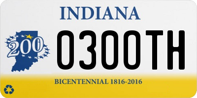 IN license plate 030OTH