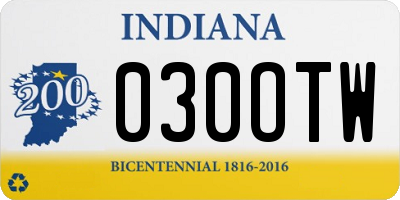 IN license plate 030OTW
