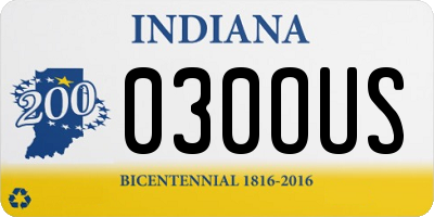 IN license plate 030OUS