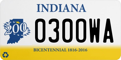 IN license plate 030OWA