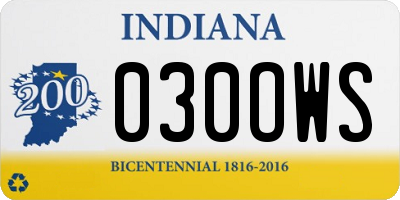 IN license plate 030OWS