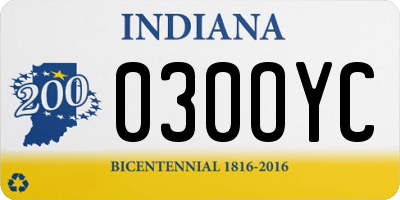 IN license plate 030OYC
