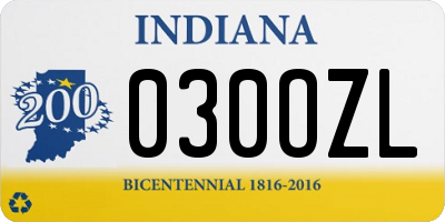 IN license plate 030OZL
