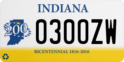 IN license plate 030OZW