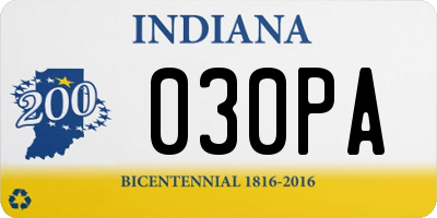 IN license plate 030PA