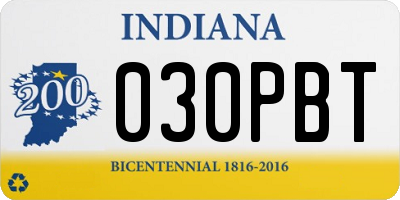 IN license plate 030PBT