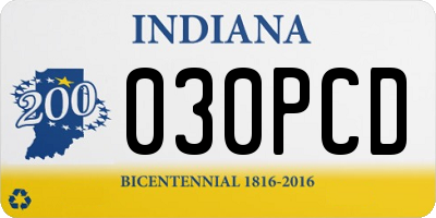 IN license plate 030PCD