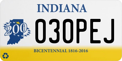 IN license plate 030PEJ