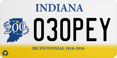 IN license plate 030PEY
