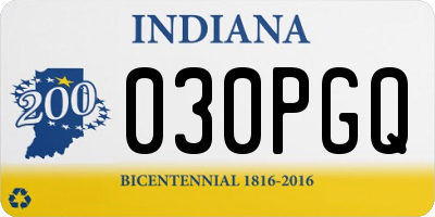 IN license plate 030PGQ