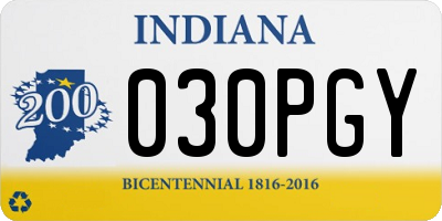 IN license plate 030PGY