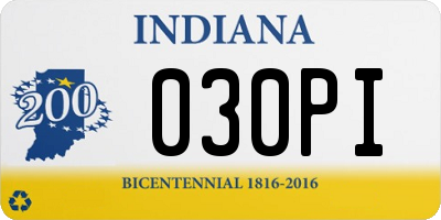 IN license plate 030PI