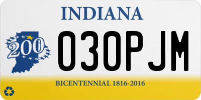 IN license plate 030PJM