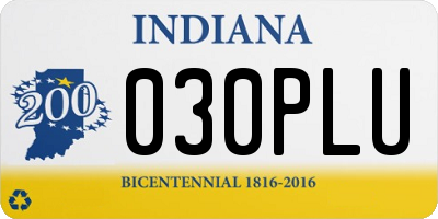 IN license plate 030PLU