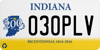 IN license plate 030PLV