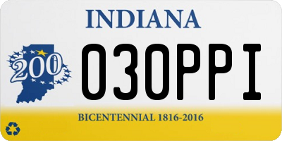 IN license plate 030PPI