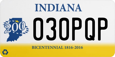 IN license plate 030PQP