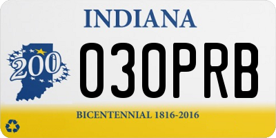 IN license plate 030PRB