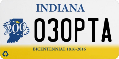 IN license plate 030PTA