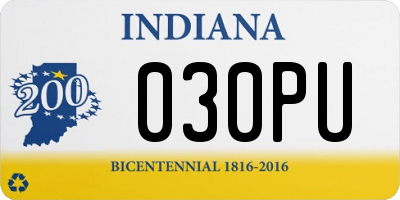 IN license plate 030PU