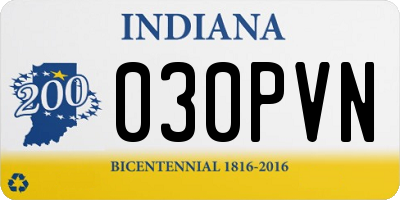 IN license plate 030PVN