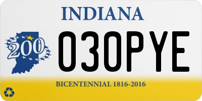IN license plate 030PYE