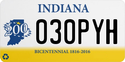 IN license plate 030PYH