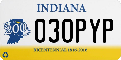 IN license plate 030PYP