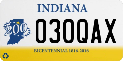 IN license plate 030QAX