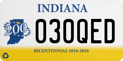 IN license plate 030QED