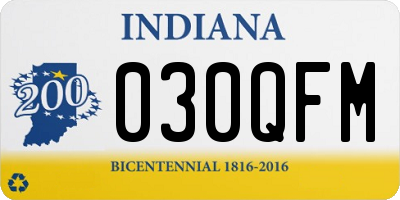 IN license plate 030QFM