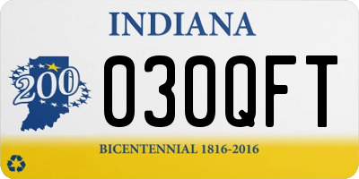 IN license plate 030QFT