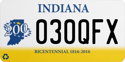IN license plate 030QFX