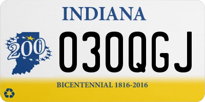 IN license plate 030QGJ