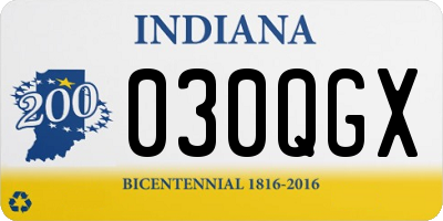 IN license plate 030QGX