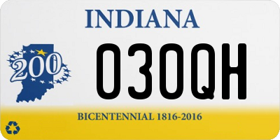 IN license plate 030QH