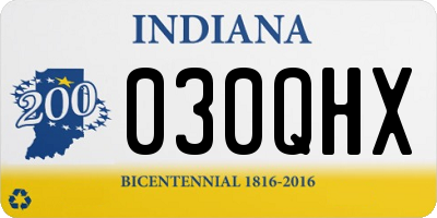 IN license plate 030QHX