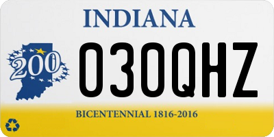 IN license plate 030QHZ