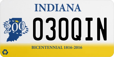 IN license plate 030QIN